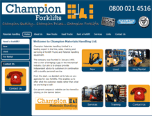 Tablet Screenshot of champion-forklifts.co.uk